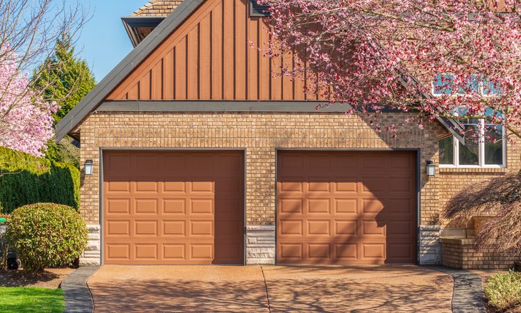 Written garage door repair estimate on a clipboard